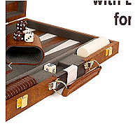 BACKGAMMON 15" BROWN/WHITE