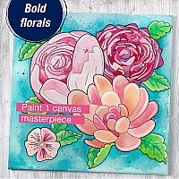 BOLD FLORAL PAINT BY # WATERCOLOR