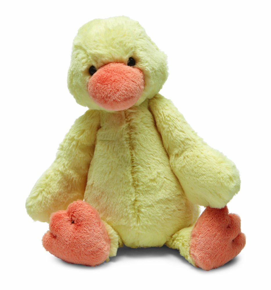 Jellycat Medium Yellow Bashful Duckling Over the Rainbow