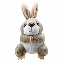 FINGER PUPPET GREY RABBIT