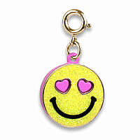 CHARM IT SMILEY FACE GLITTER GOLD