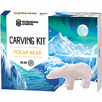 ALABASTER POLAR BEAR CARVING K