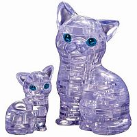 3D Crystal Puzzle- Cat and Kitten