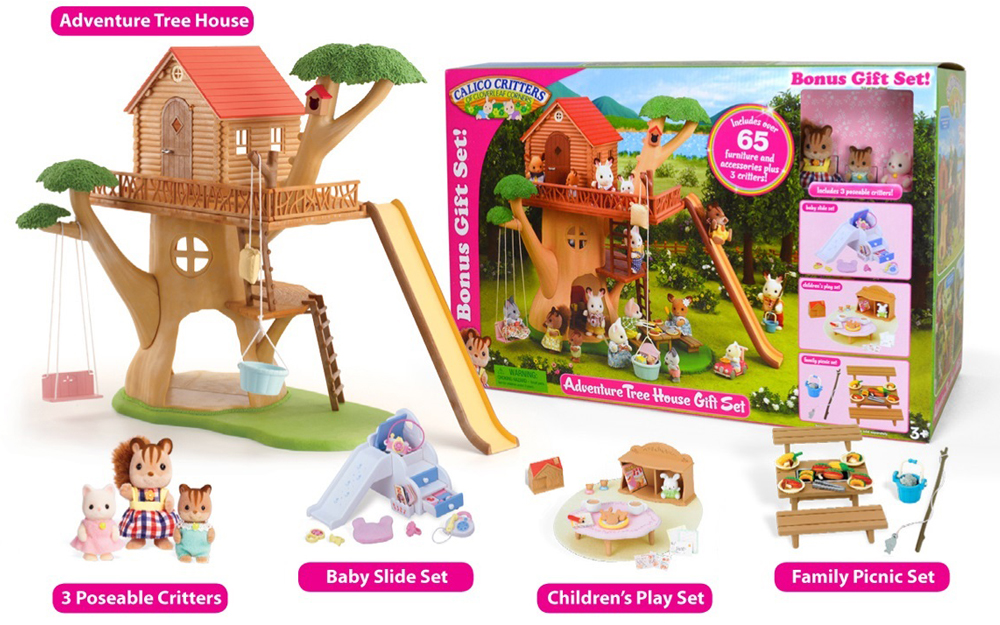 Calico critters adventure shop treehouse gift set