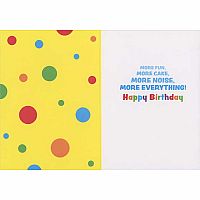 HAPPY DOG PARTY HORN BDAY CARD