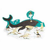 CONTOUR PUZZLE WHALE 60PC