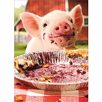 BD PARTY PIG PIE PLATE CARD