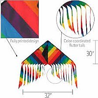 RAINBOW 32" FLUTTERFLY DELTA K
