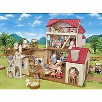 CC RED ROOD COUNTRY HOME SECRET ATTIC ROOM--Calico Critters