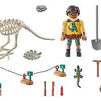 PM ARCHAEOL DIG W DINO SKELETO