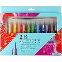 IHA 12 WATERCOLORS PASTELS/BRUSH
