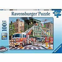 FIRE TRUCK RESCUE 100PC PUZ