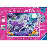 GLITTER UNICORN 100PC PUZ