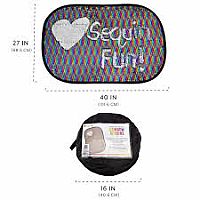 GIANT RAINBOW SEQUINS REVERSIBLE MAT
