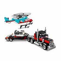 LEGO FLATBED TRUCK/HELICOPTER
