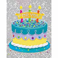 BDAY CAKE FOIL GIFT ENCLOSURE