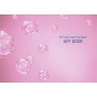 PINK TOWEL CAT BDAY CARD