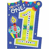 AGE ONE BIRTHDAY CARD