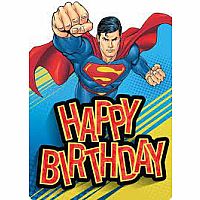 SUPERMAN FOIL BDAY CARD