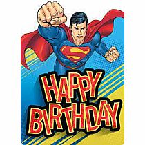 SUPERMAN FOIL BDAY CARD