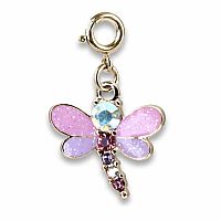 CHARM IT DRAGONFLY GOLD GLITTER