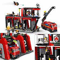 LEGO FIRE STATION W FIRE TRUCK