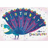 FOIL: BLUE PEACOCK CARD