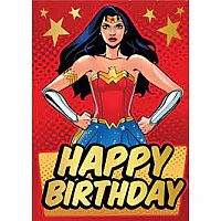 WONDER WOMAN BDAY FOIL CARD