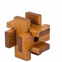 METAL AND WOOD PUZZLES, ASST