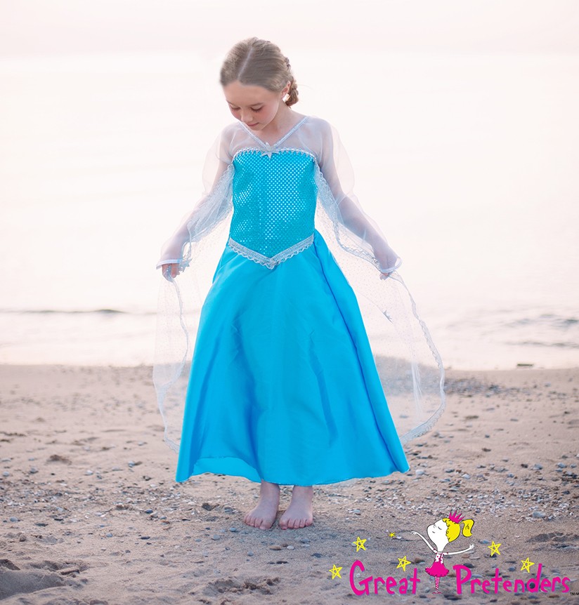 sachin and babi light blue dress Ice Crystal Queen Gown (Small)