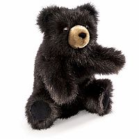 BABY BLACK BEAR HAND PUPPET