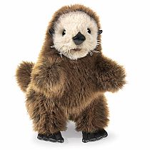 BABY SEA OTTER HAND PUPPET
