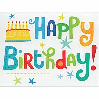 HAPPY BDAY CAKE LETTERS CARD