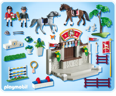 playmobil horse jumping set