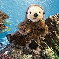 BABY SEA OTTER HAND PUPPET