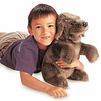 SITTING DOG HAND PUPPET