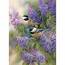 Chickadees And Lilacs 1000pc