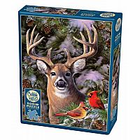 One Deer Two Cardinals 500pc