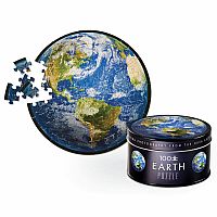 EARTH 100 PC PUZZ TIN