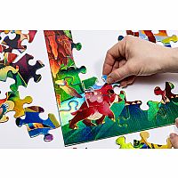 DINOSAUR WORLD 100PC PZ HOLOGRAPHIC