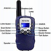 Retevis Walkie Talkies set Dk Blue w FLASHLIGHT