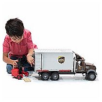 Bruder 02828 MACK Granite UPS logistics truck with forklift