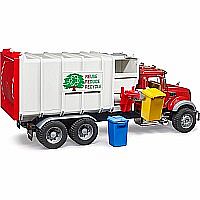 BRUDER MACK GARBAGE TRUCK SIDE