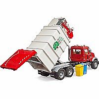 BRUDER MACK GARBAGE TRUCK SIDE