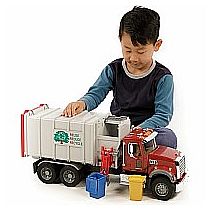 BRUDER MACK GARBAGE TRUCK SIDE