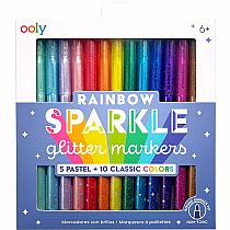 RAINBOW SPARKLE GLITTER MARKERS