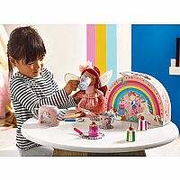 Rainbow Fairy Tin Tea Set is Semi Circle Foiled Case