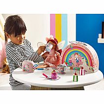 Rainbow Fairy Tin Tea Set is Semi Circle Foiled Case