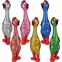 GIANT SPARKLE RUBBER CHICKEN