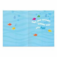 GLITTER: WHALE BDAY CARD